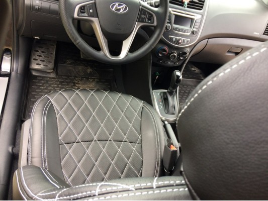 Каркасные авточехлы на Hyundai Solaris