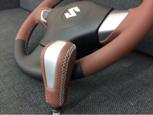 Перетяжка рычага и чехла КПП